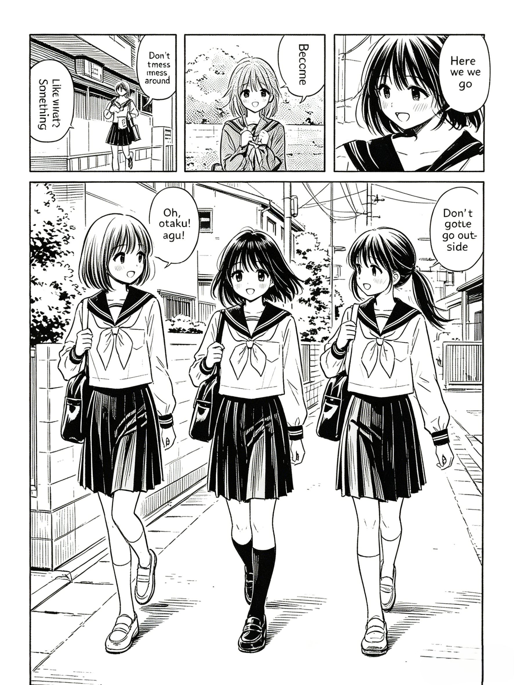 Japanese manga panel → dialogue detected and translated to Chinese, bubbles preserved.